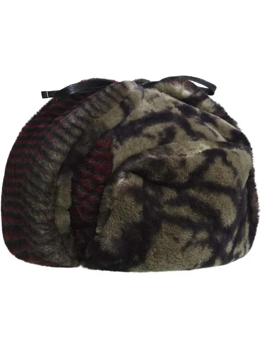 Wild Fur Trapper Kangol, оливковый/cranberry — изображение 2 из 4, зеленый