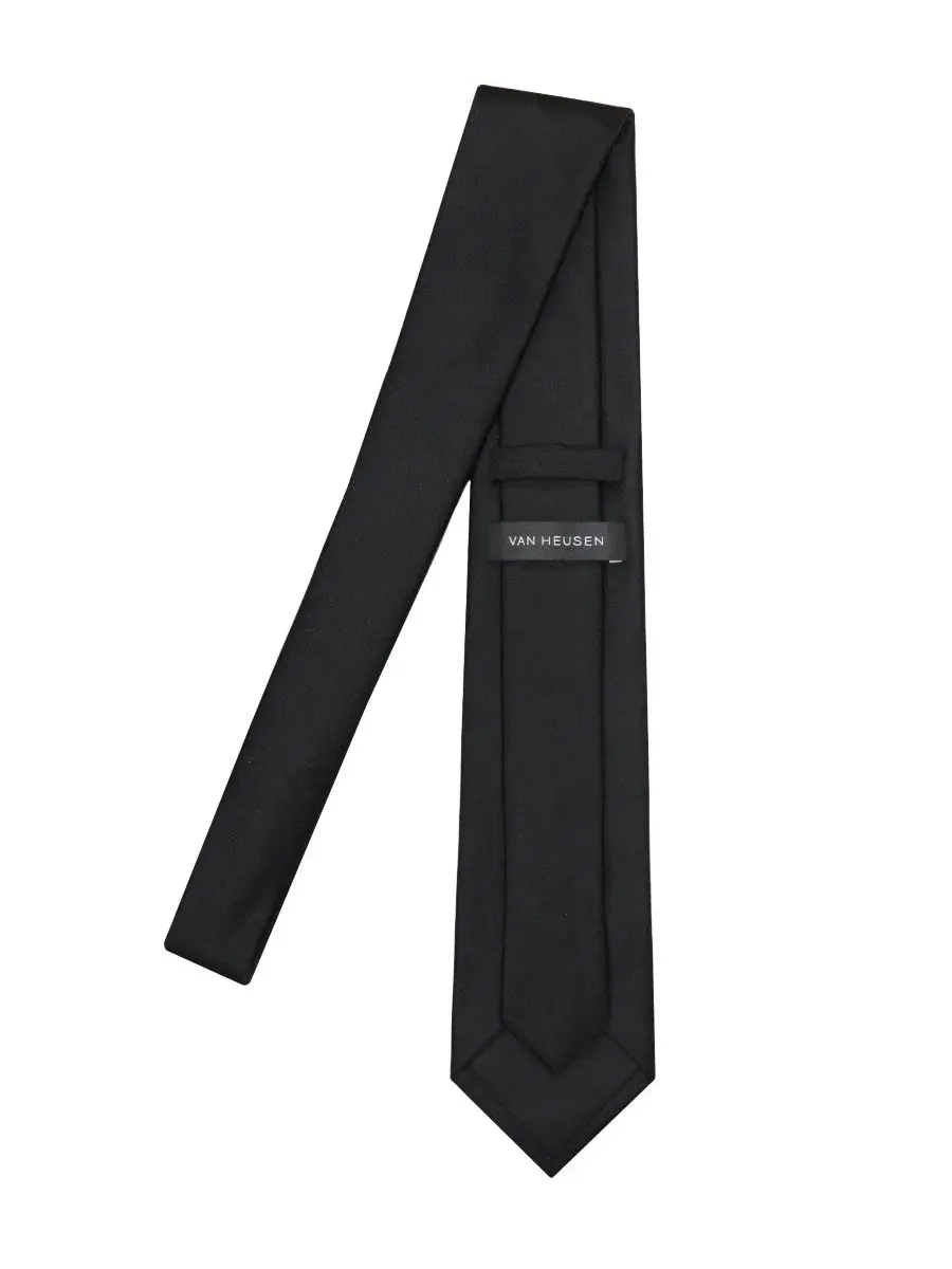 Мужской мягкий однотонный галстук Van Heusen — изображение 3 из 4, черный