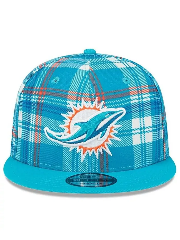 Мужская бейсболка Aqua Miami Dolphins 2024 Sideline Statement 9FIFTY Snapback New Era — изображение 2 из 4