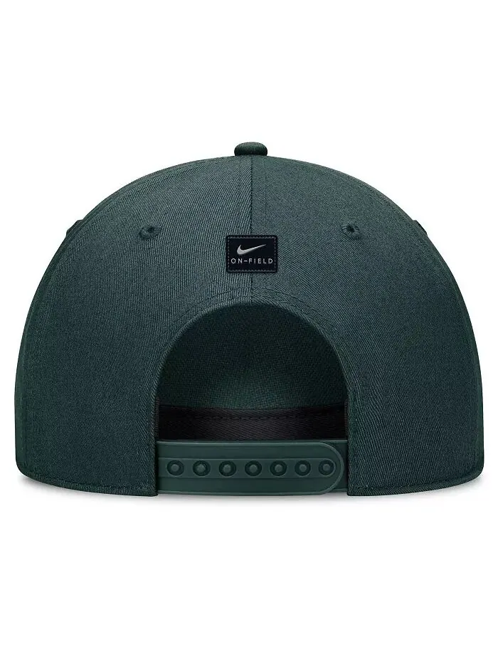 Мужская и женская зеленая кепка Michigan State Spartans 2024 Sideline Adjustable Nike — изображение 2 из 4