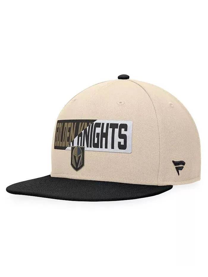 Мужская кремовая/черная кепка Vegas Golden Knights Goalaso Snapback Fanatics — изображение 1 из 4, кремовый черный