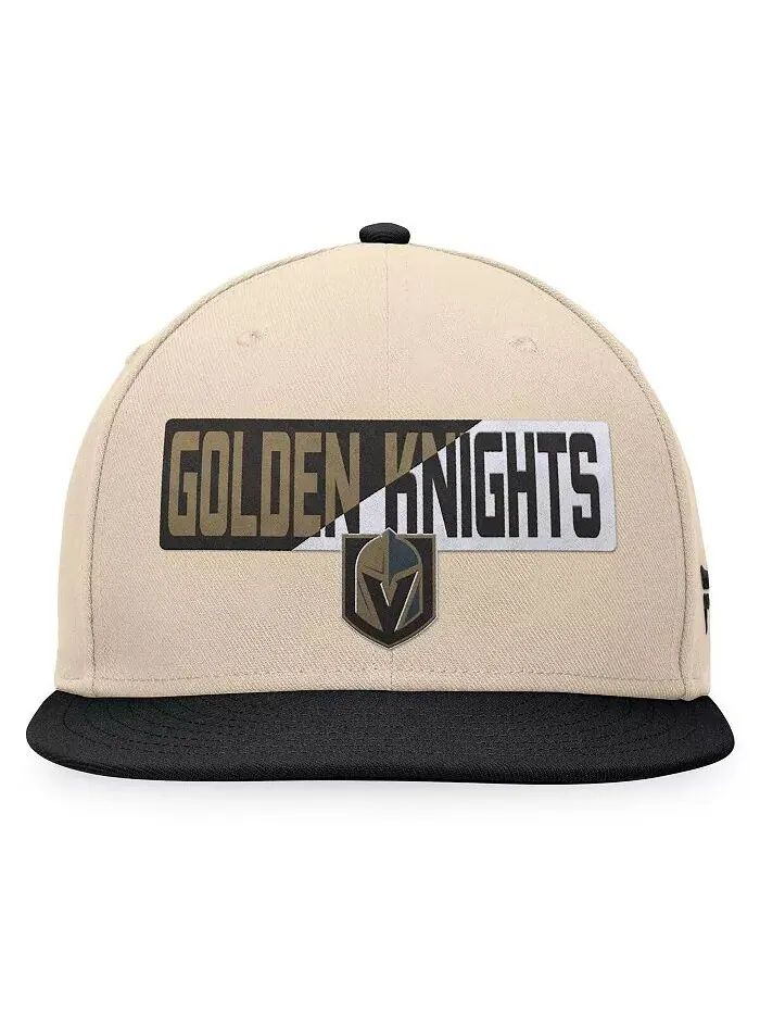 Мужская кремово-черная бейсболка Vegas Golden Knights Goalaso Snapback Fanatics — изображение 4 из 4