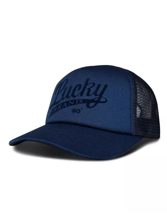 Женская кепка дальнобойщика с принтом Lucky Brand — изображение 2 из 6, темно-синий