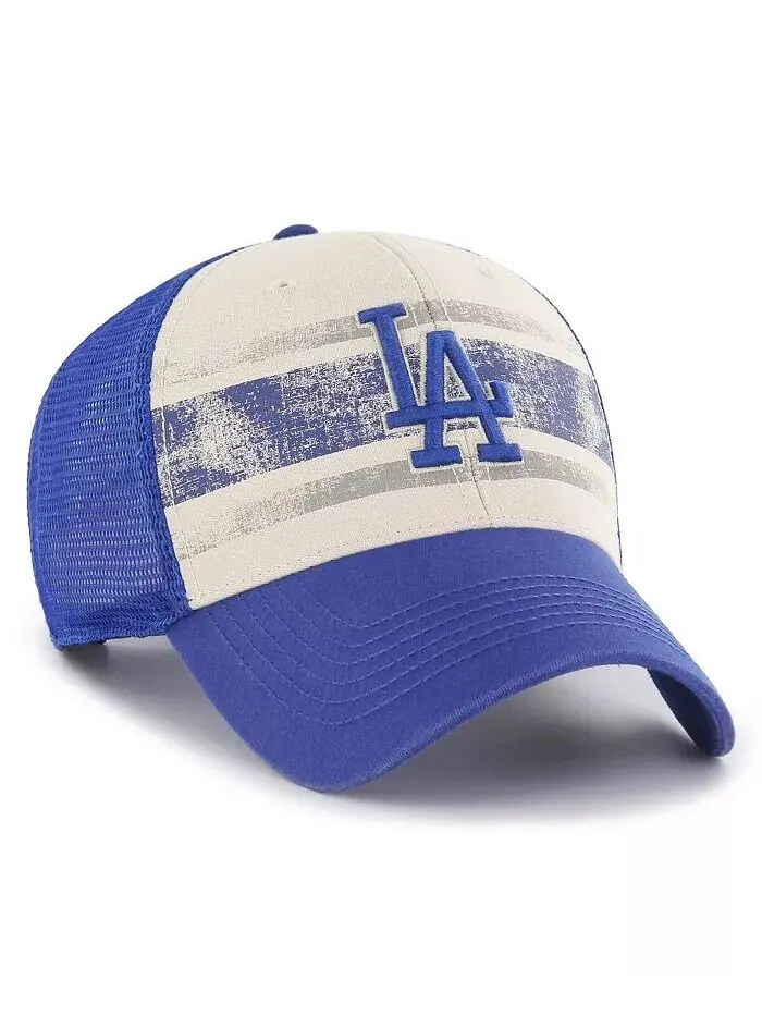 Мужская кремовая, Royal Los Angeles Dodgers Breakout MVP Trucker Регулируемая кепка '47 Brand — изображение 2 из 3