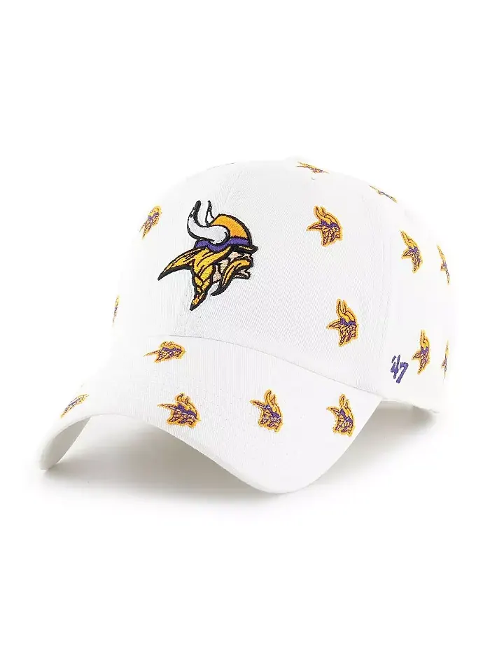 Женская регулируемая кепка '47 White Minnesota Vikings Confetti Clean Up '47 Brand — изображение 1 из 1