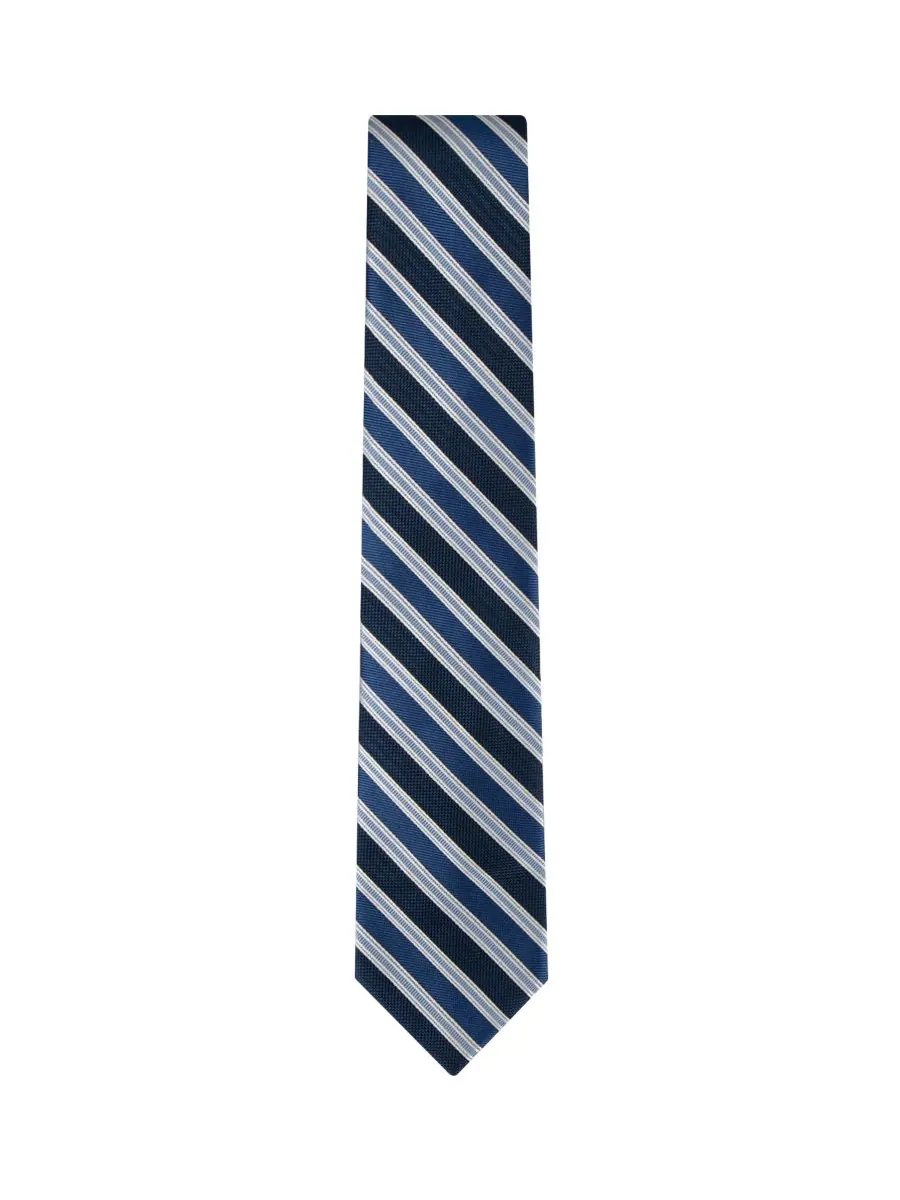 Мужской галстук Conrad в полоску, классический Tommy Hilfiger — изображение 2 из 5, темно-синий