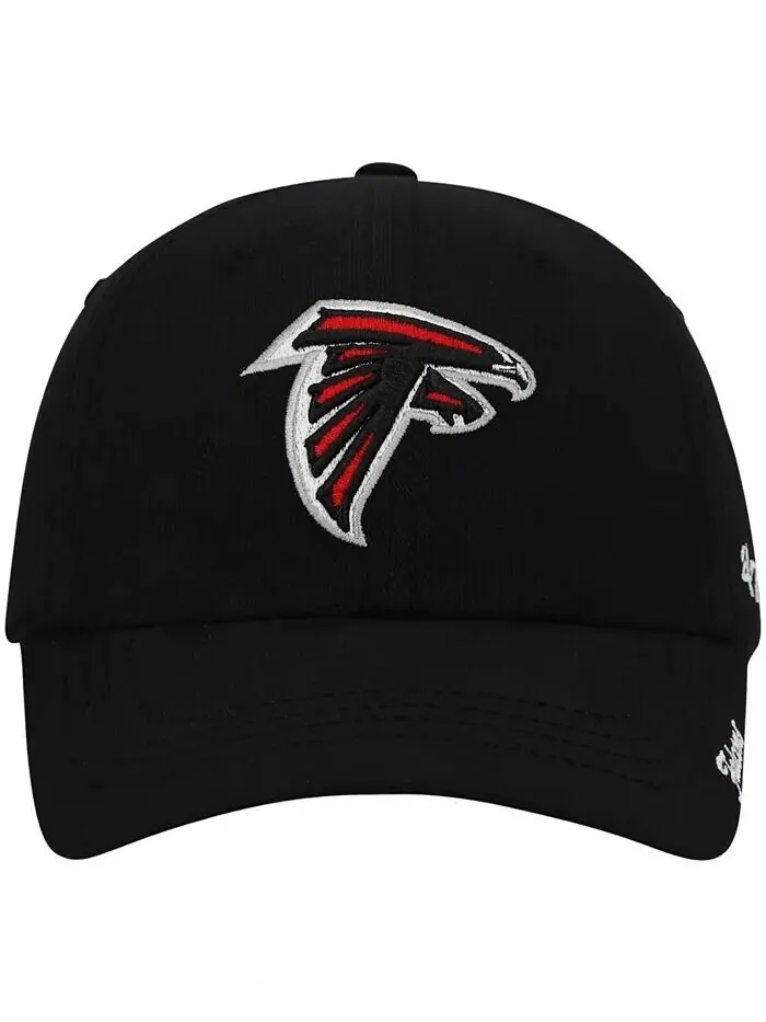 Женская черная регулируемая шапка Atlanta Falcons Miata Clean Up Primary '47 Brand — изображение 2 из 4, черный