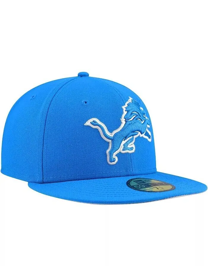 Мужская синяя бейсболка Detroit Lions Team Basic 59FIFTY Fitted New Era — изображение 4 из 4