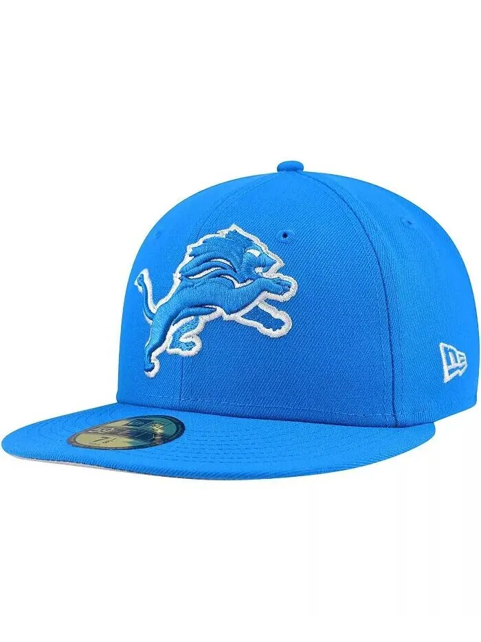 Мужская синяя приталенная шляпа Detroit Lions Team Basic 59FIFTY New Era