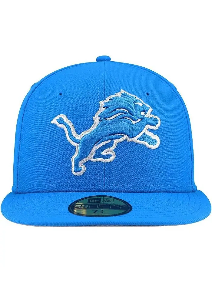 Мужская синяя приталенная шляпа Detroit Lions Team Basic 59FIFTY New Era — изображение 3 из 4, синий