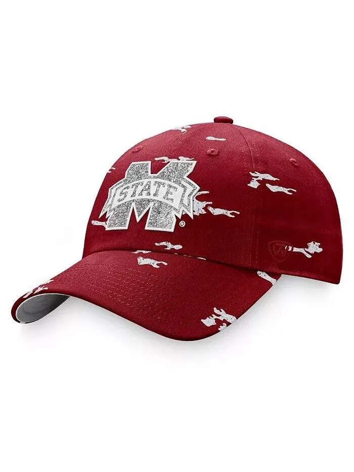 Женская темно-бордовая регулируемая шляпа Mississippi State Bulldogs OHT в военном стиле — изображение 1 из 2, коричневый
