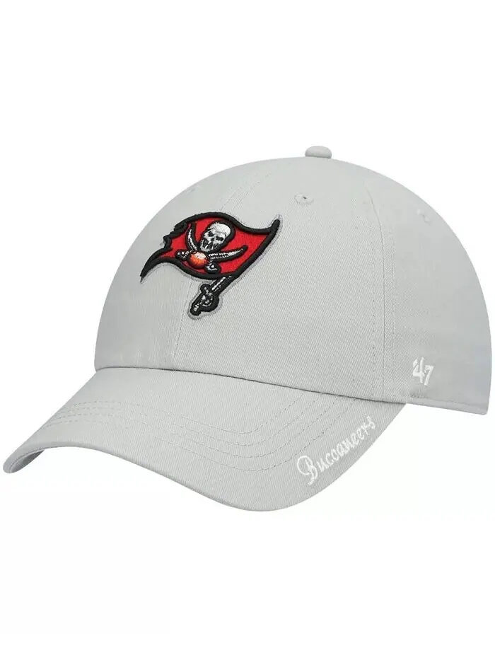 Женская оловянная регулируемая шляпа Tampa Bay Buccaneers Miata Clean Up Primary '47 Brand — изображение 1 из 4, серебристый