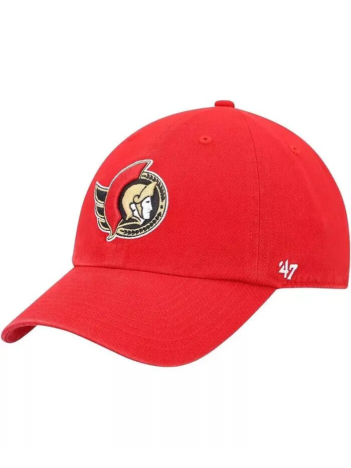 Мужская красная регулируемая кепка Ottawa Senators Team Clean Up '47 Brand — изображение 1 из 4, красный