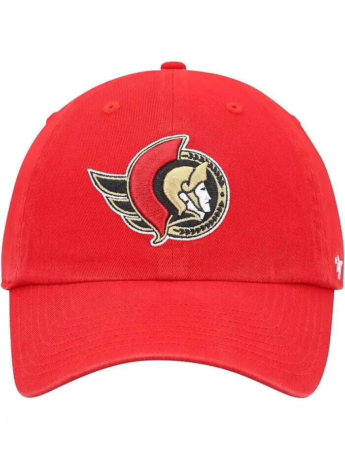 Мужская красная регулируемая кепка Ottawa Senators Team Clean Up '47 Brand — изображение 2 из 4, красный