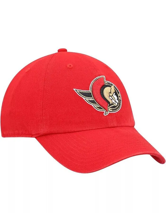 Мужская красная регулируемая кепка Ottawa Senators Team Clean Up '47 Brand — изображение 3 из 4, красный