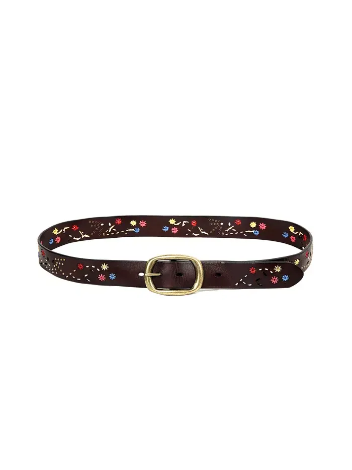 Женский кожаный ремень Blossom OLD TREND — изображение 2 из 9, коричневый