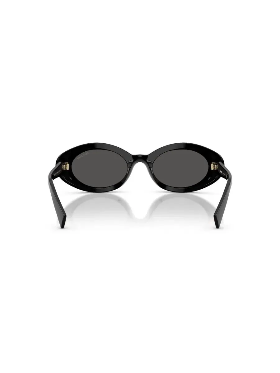 Овальные солнцезащитные очки с дизайном спойлер Miu Miu MU B09S MIU MIU — изображение 9 из 10, коричневый