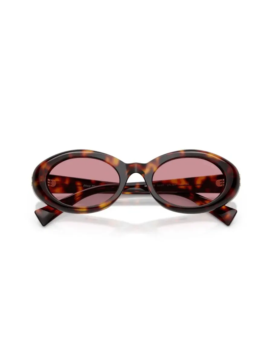 Овальные солнцезащитные очки MU B09S MIU MIU — изображение 4 из 10, коричневый