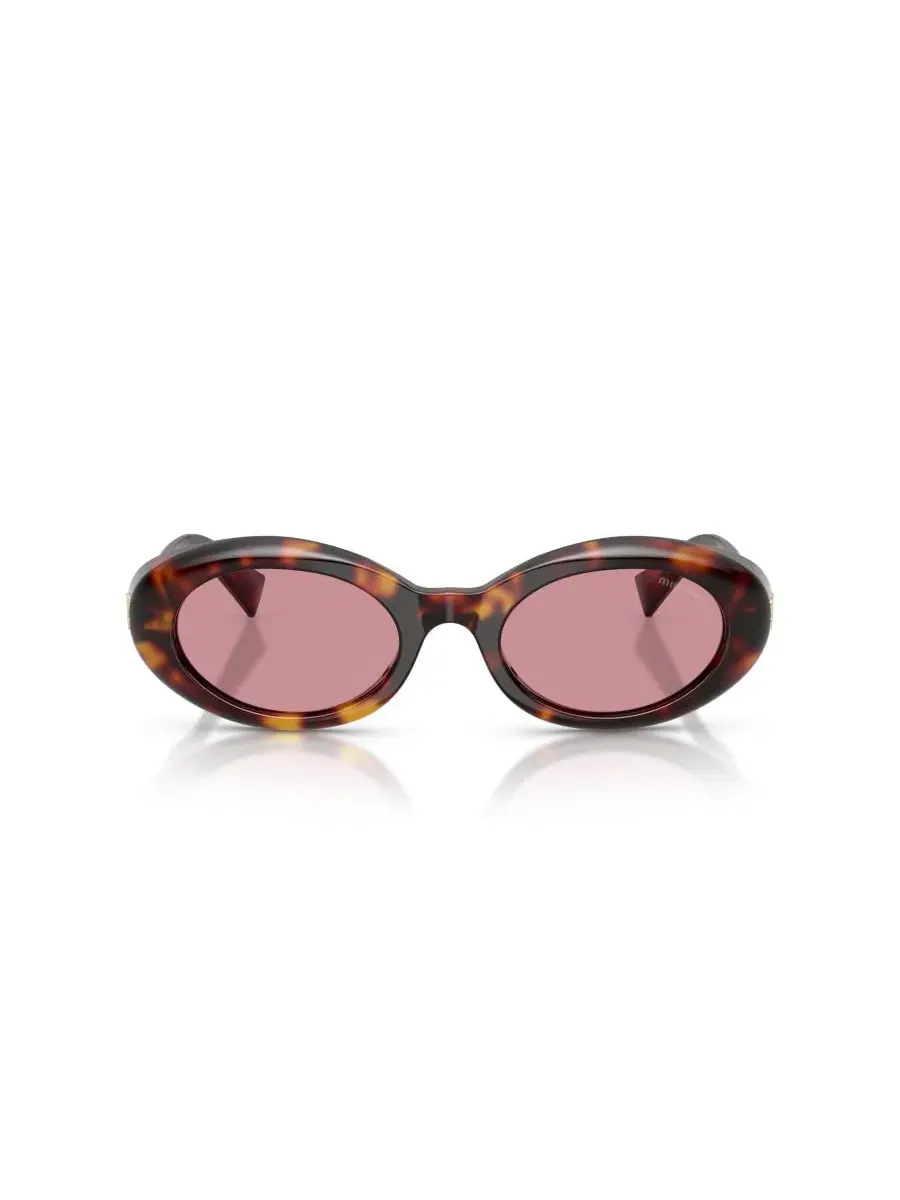 Овальные солнцезащитные очки MU B09S MIU MIU — изображение 5 из 10, коричневый