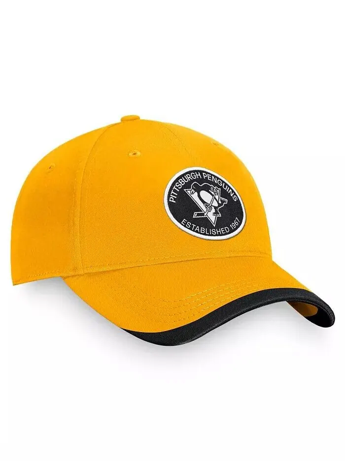 Мужская регулируемая кепка Gold Pittsburgh Penguins Fundamental Fanatics — изображение 3 из 4, золото