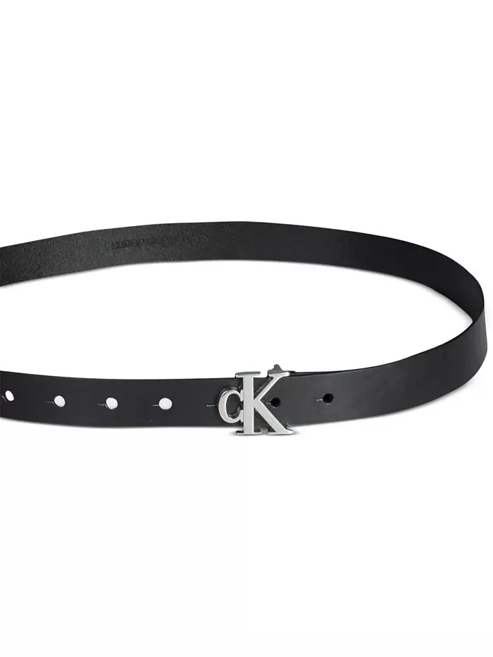 Женский узкий ремень с пряжкой CK Monogram Calvin Klein — изображение 2 из 6, черный