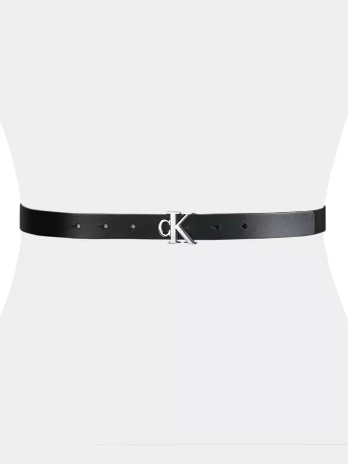 Женский узкий ремень с пряжкой CK Monogram Calvin Klein — изображение 5 из 6, черный