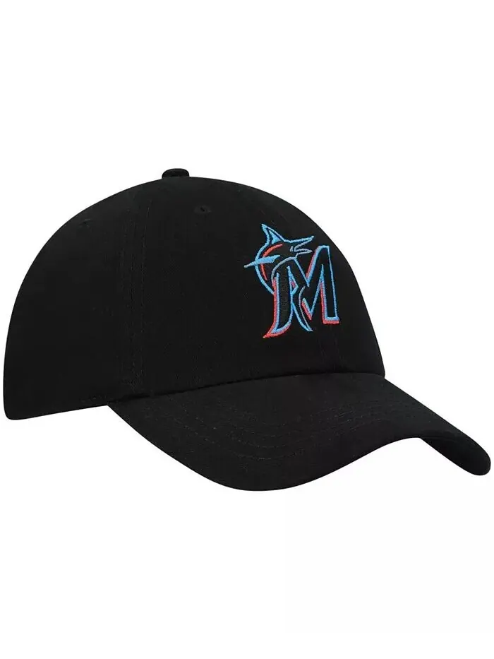 Женская черная кепка Miami Marlins Team Miata Clean Up Adjustable '47 Brand — изображение 3 из 4