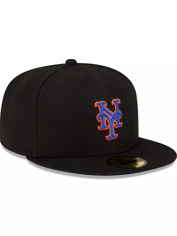 Мужская кепка New York Mets New Era 59FIFTY — изображение 3 из 4, черный