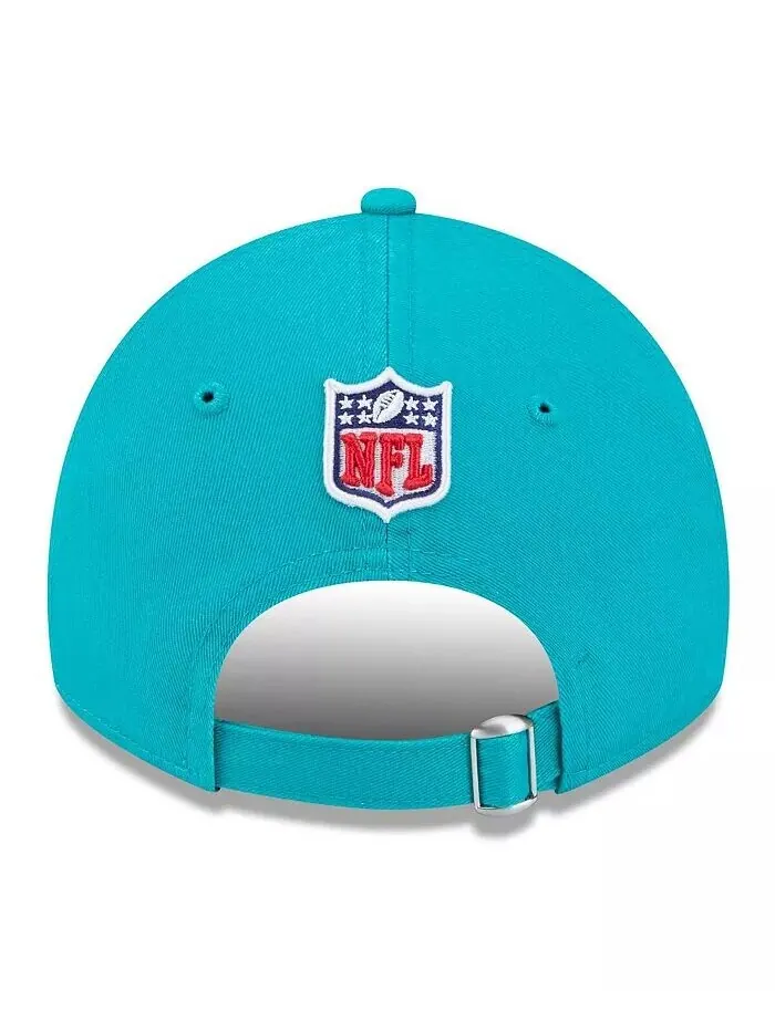 Мужская регулируемая кепка Aqua Miami Dolphins 2024 Sideline 9TWENTY New Era — изображение 4 из 4, голубой