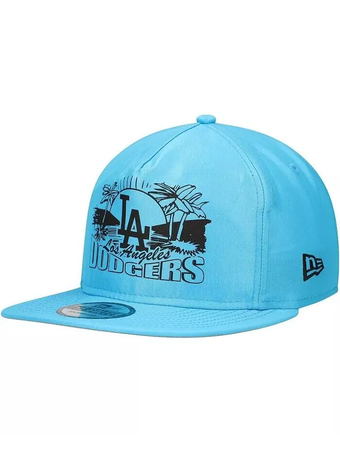 Мужская синяя неоновая кепка для гольфиста Los Angeles Dodgers Snapback New Era