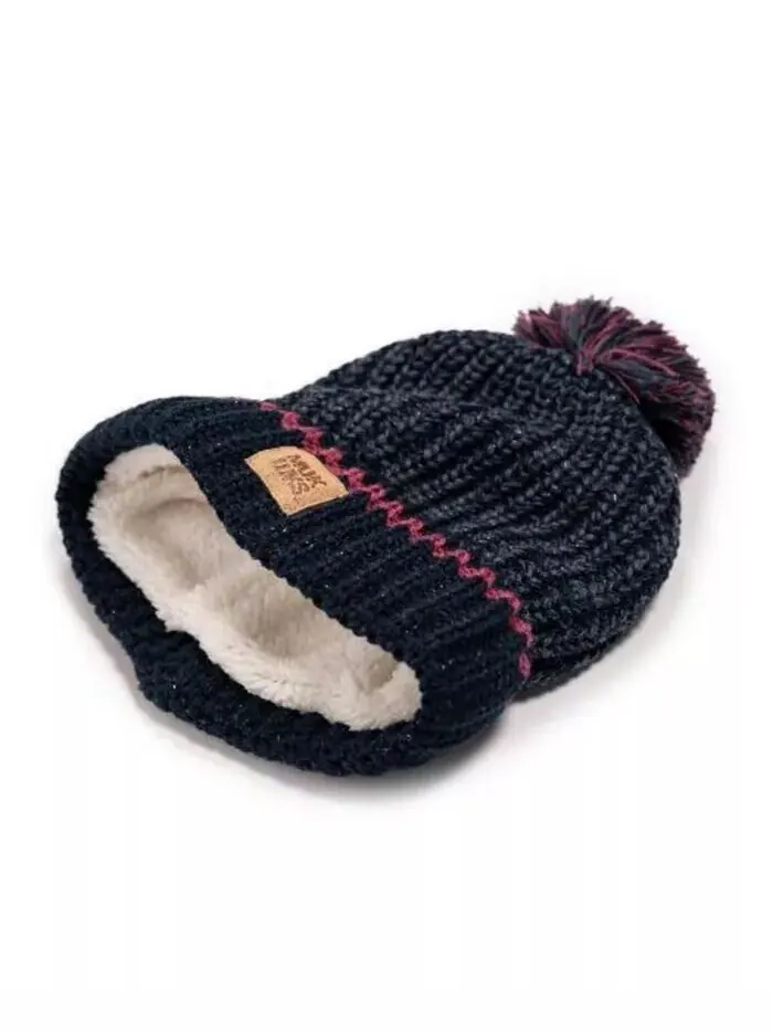 Женская шляпа с массивной строчкой в ​​меланжевый узор Muk Luks — изображение 3 из 3