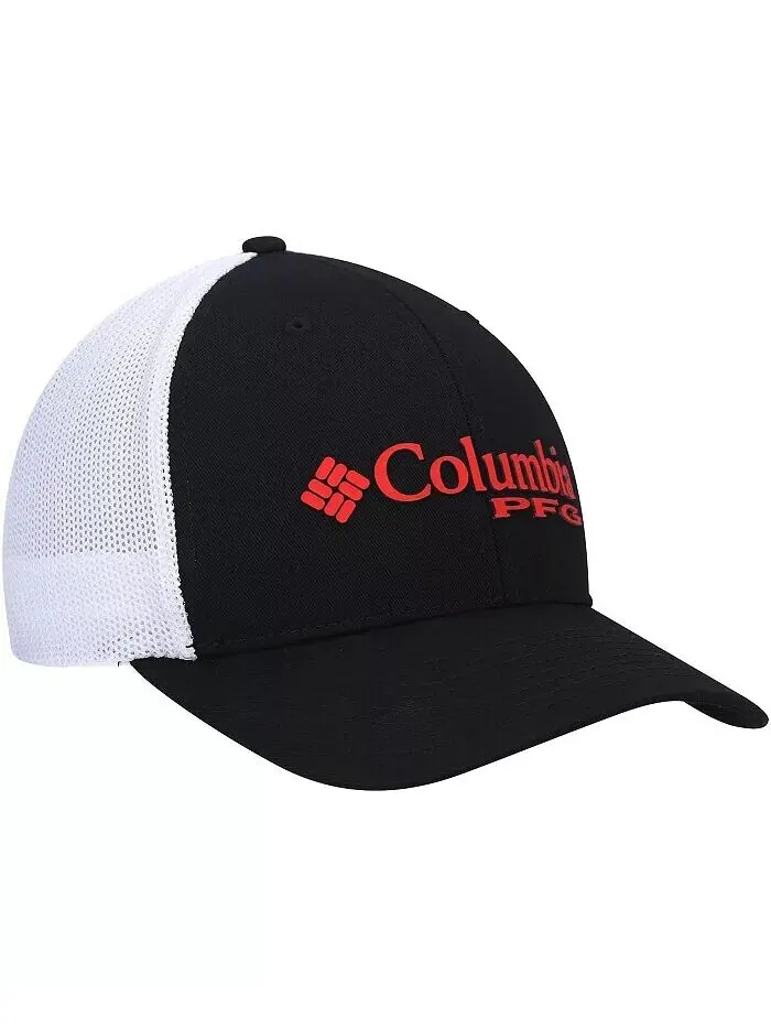 Мужская черная бейсболка Nebraska Huskers PFG Logo Snapback Columbia — изображение 3 из 3