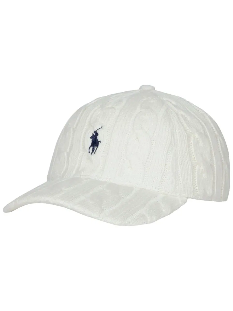 Мужская классическая хлопковая бейсболка с косами Polo Ralph Lauren — изображение 1 из 3, кремовый