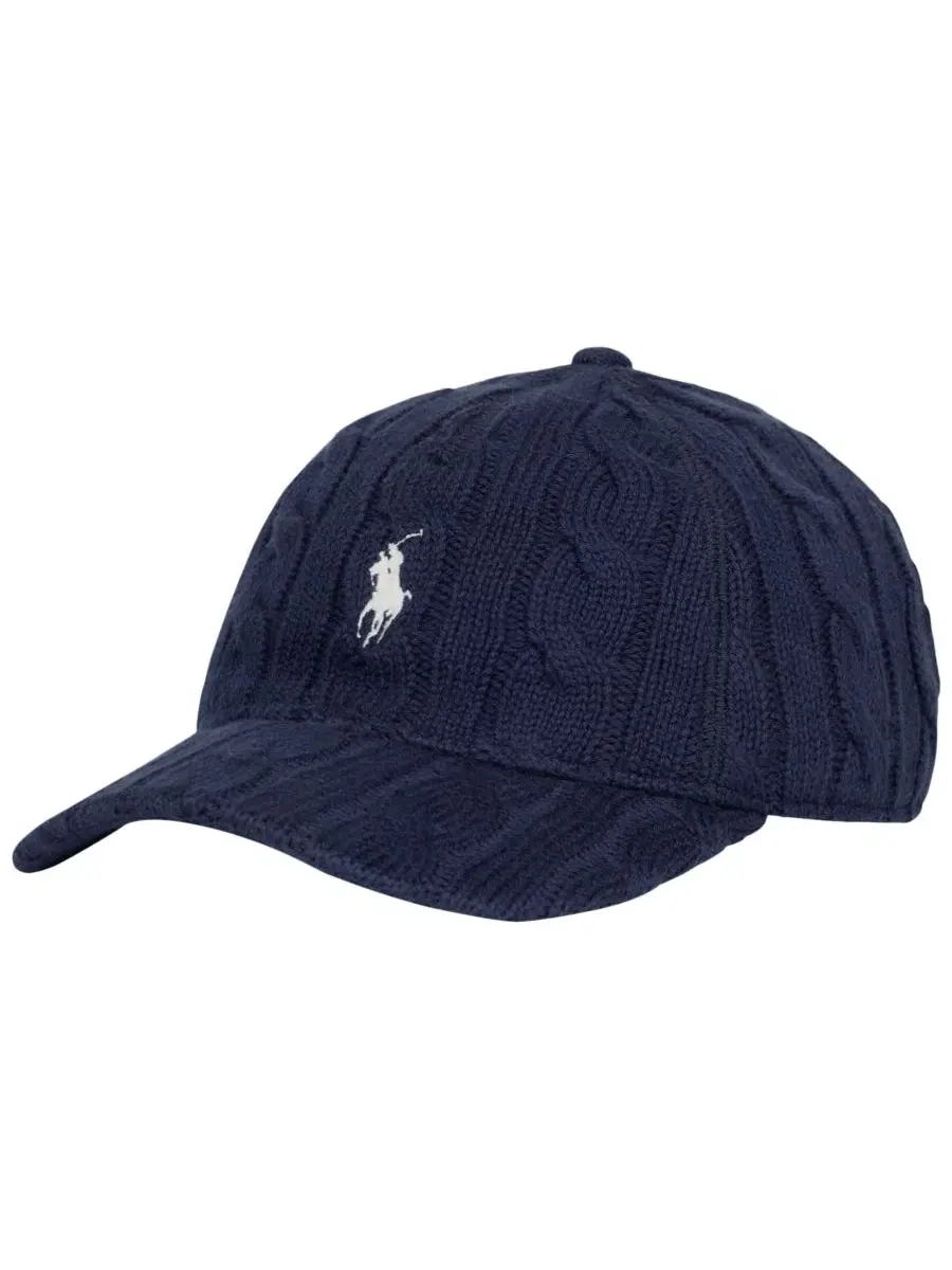 Мужская классическая хлопковая бейсболка с косами Polo Ralph Lauren — изображение 1 из 3, темно-синий