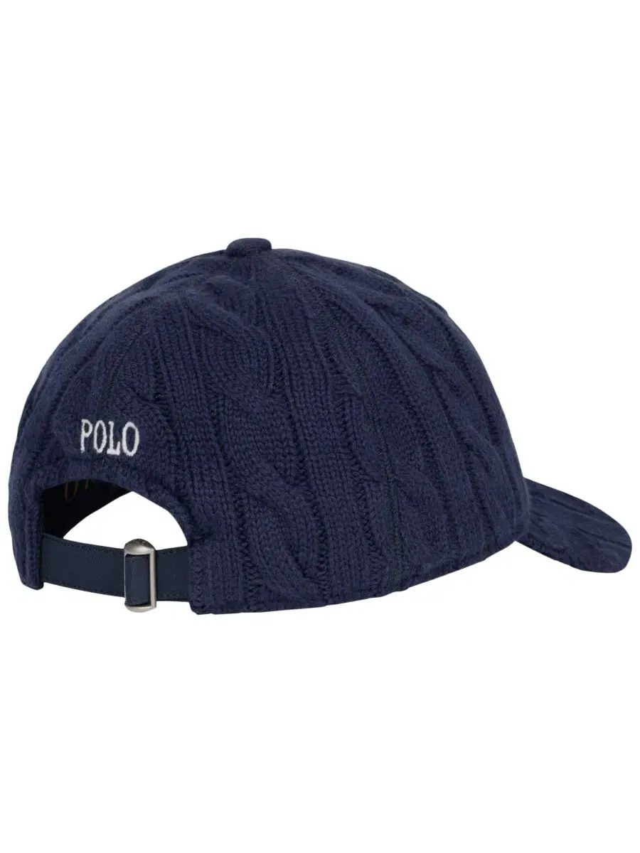 Мужская классическая хлопковая бейсболка с косами Polo Ralph Lauren — изображение 2 из 3, темно-синий
