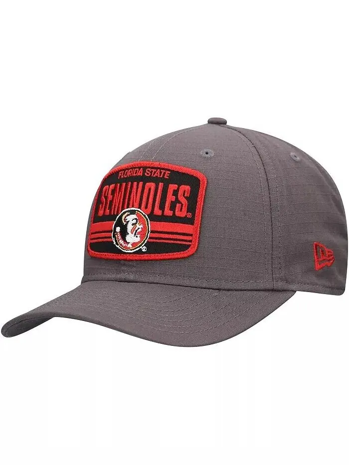 Мужская темно-серая регулируемая шляпа Florida State Seminoles Team Elevated 9SEVENTY New Era — изображение 1 из 4