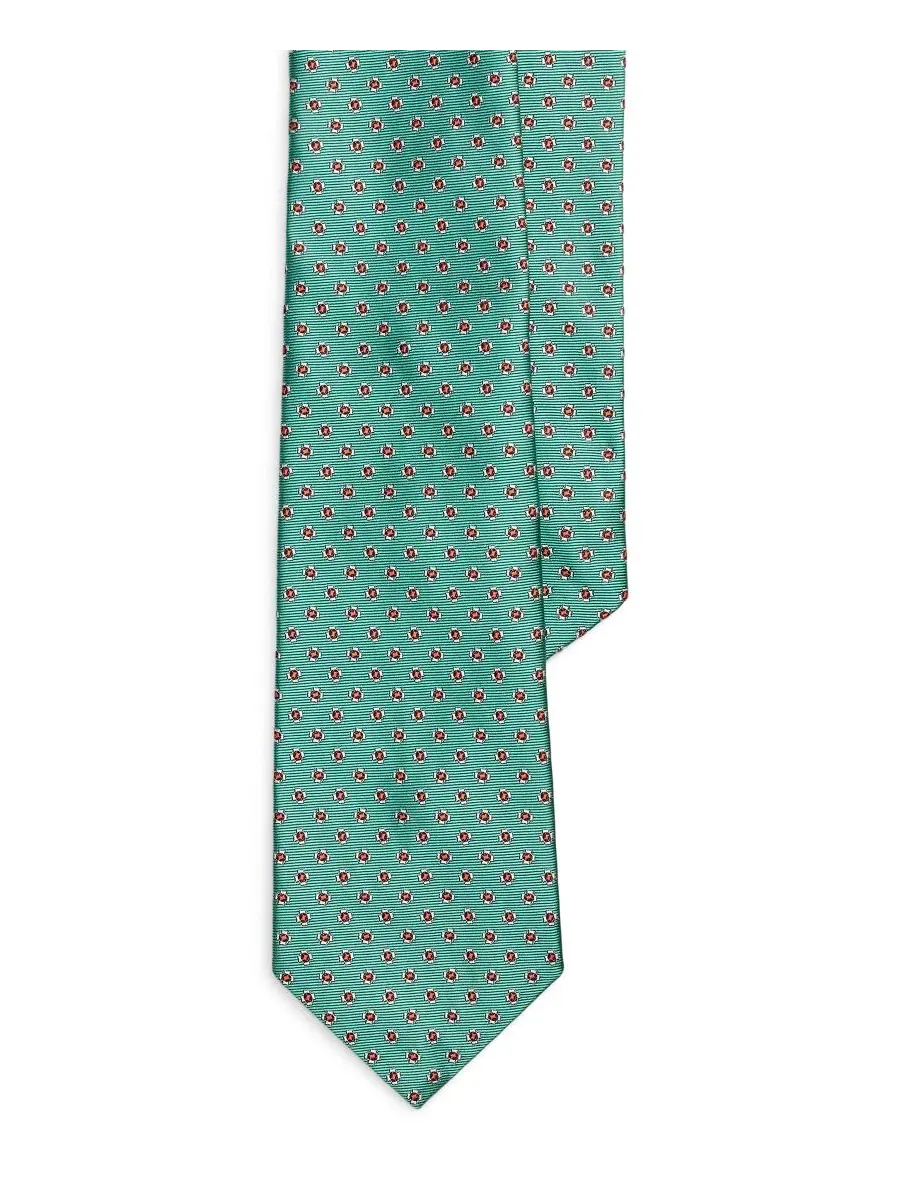 Галстук из шелка с геометрическим узором Men's Woven Signature Tie Polo Ralph Lauren