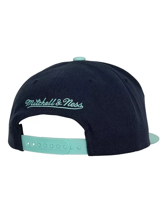 Мужская темно-синяя бейсболка Seattle Kraken Core Team Ground 2.0 Snapback Mitchell & Ness — изображение 2 из 3