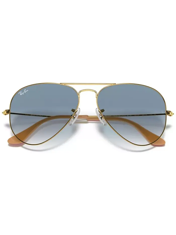 Унисекс солнцезащитные очки, RB3025 Aviator Gradient Ray-Ban — изображение 6 из 6, золото