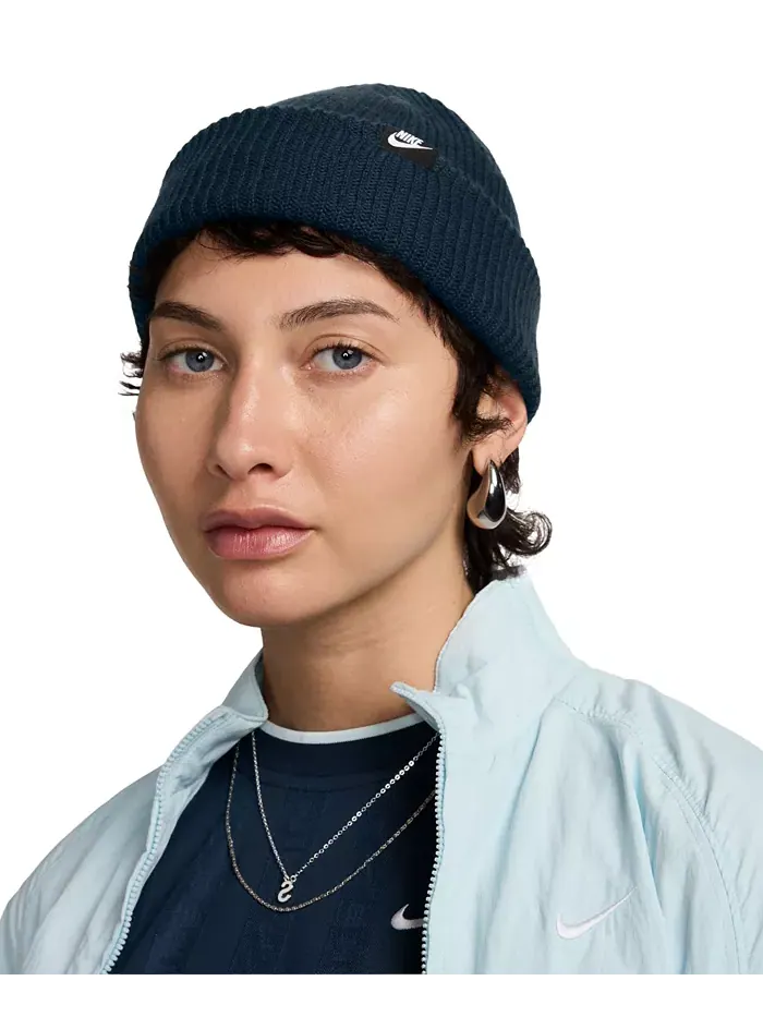 Мужская вязаная шапка Futura Terra с отворотом Nike — изображение 1 из 4, синий