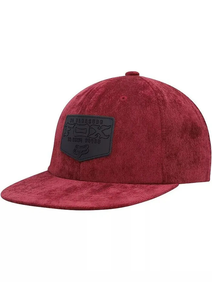 Мужская темно-бордовая фиксированная шляпа Snapback Fox — коричневый