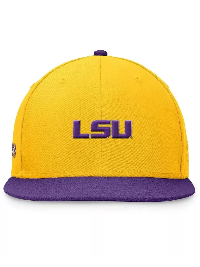 Мужская двухцветная кепка LSU Tigers Rally золотисто-фиолетового цвета Top of the World — изображение 3 из 4