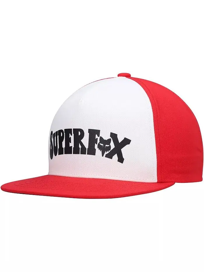 Мужская белая бейсболка Super Trik Snapback Fox