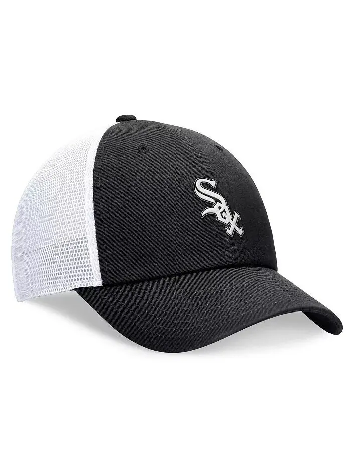 Мужская черная регулируемая кепка Chicago White Sox Evergreen Club Trucker Nike — изображение 2 из 4, черный