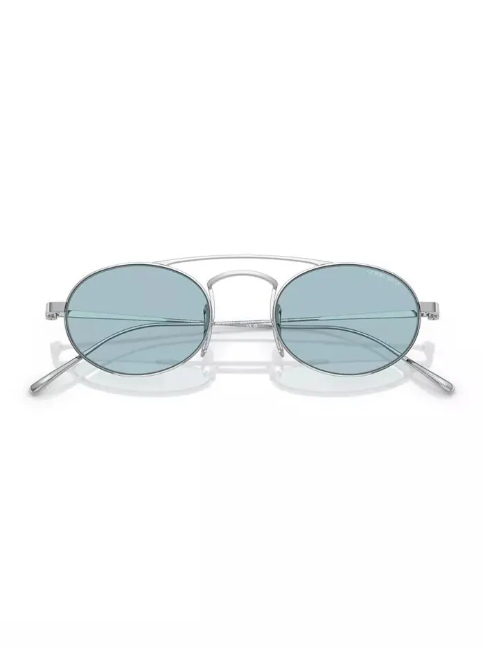 Мужские солнцезащитные очки AR6161T Giorgio Armani — изображение 3 из 10, серебряный