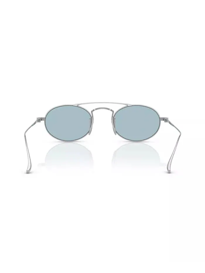 Мужские солнцезащитные очки AR6161T Giorgio Armani — изображение 5 из 10, серебряный