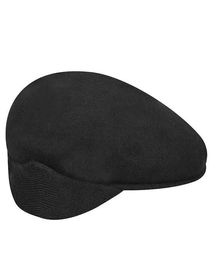 Мужские шерстяные шапки-ушанки Ivy и плоские кепки 504 Kangol — изображение 2 из 2, черный
