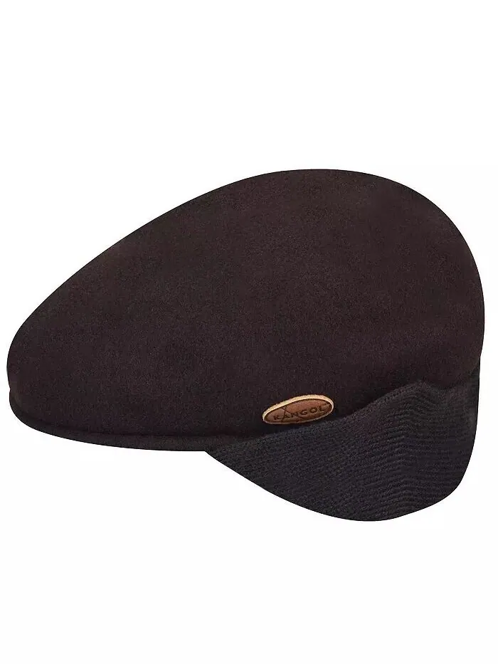Мужские шерстяные шапки-ушанки Ivy и плоские кепки 504 Kangol — изображение 1 из 2, эспрессо