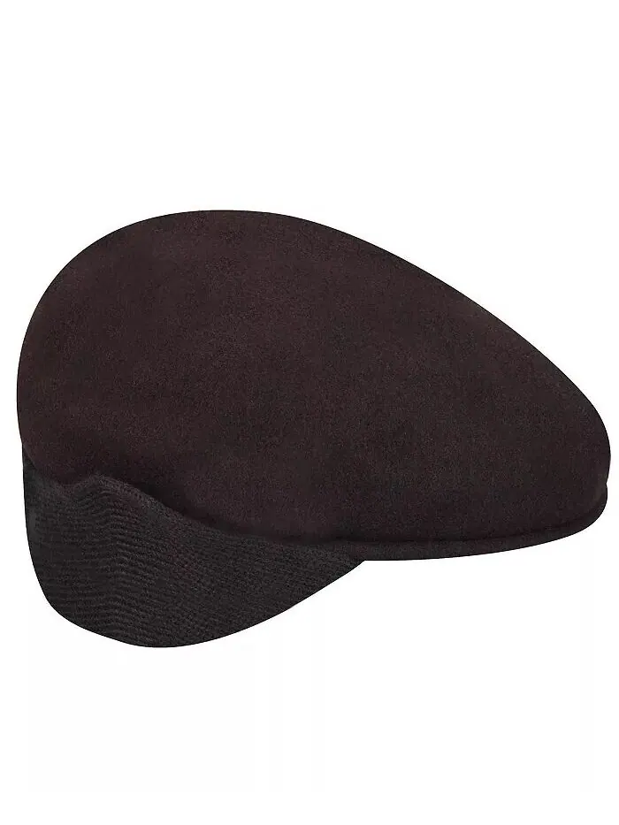 Мужские шерстяные шапки-ушанки Ivy и плоские кепки 504 Kangol — изображение 2 из 2, эспрессо