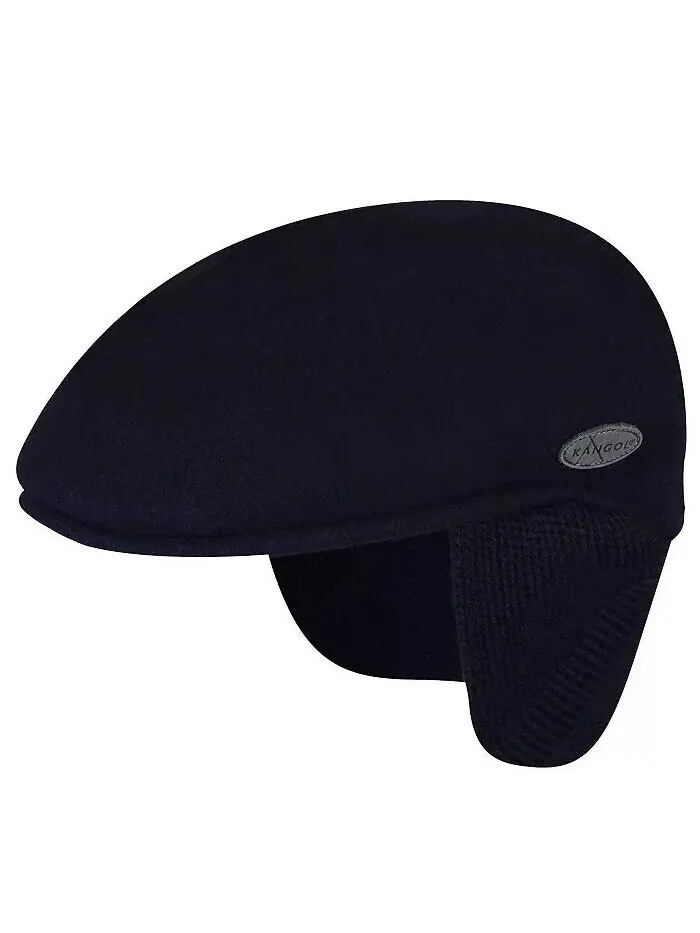 Мужские шерстяные шапки-ушанки Ivy и плоские кепки 504 Kangol — изображение 1 из 2, темно-синий